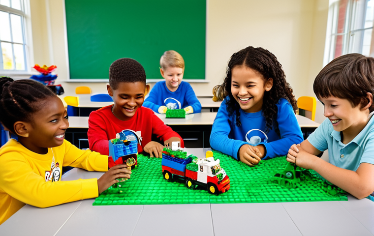 레고의 환경 보호 정책 - Lego Solar Factory**

"Exterior view of a modern Lego factory with solar panels on the roof.  The bu...