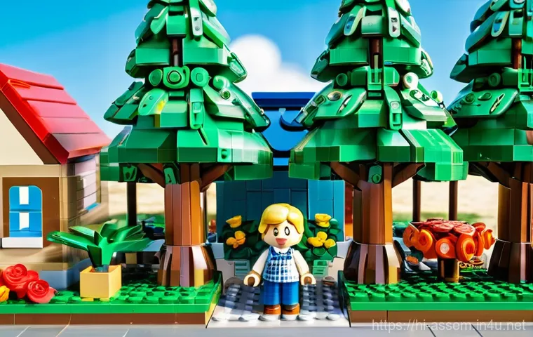 레고로 구현한 게임 캐릭터 디자인 - **Prompt 1: Digital to Brick Transformation of Super Mario**
    "A vibrant, high-angle shot illustr...