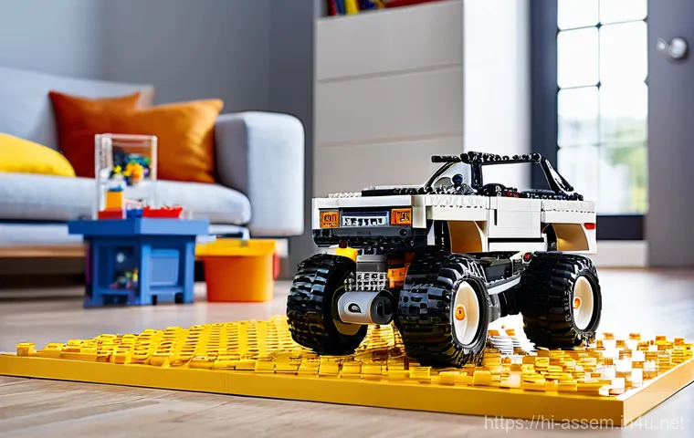 레고 테크닉 차종별 기능 분석 - **Prompt:** "An impressive LEGO Technic Liebherr R 9800 Excavator model, or a similar large construc...