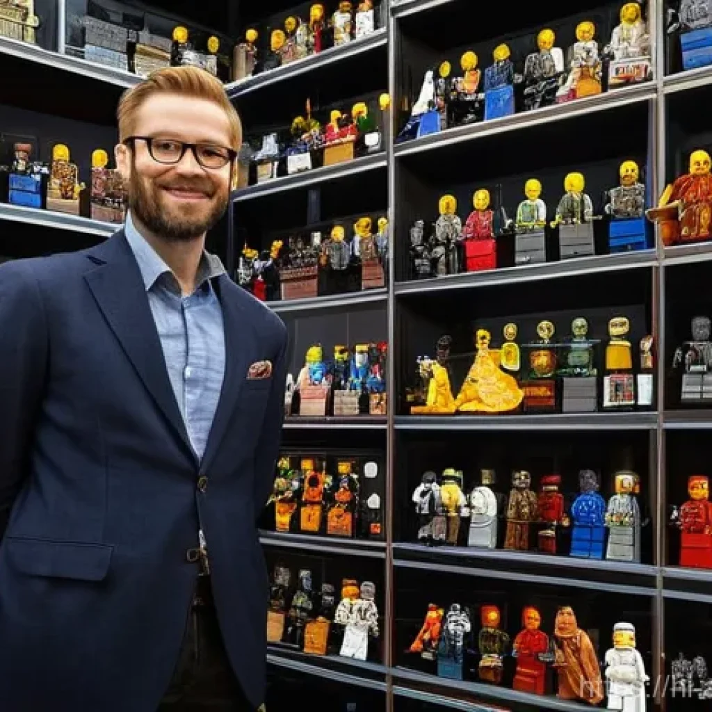 레고 브릭 가격 계산법 - **Prompt 1: A Collector's Prized LEGO Collection**
"An adult collector, dressed in smart casual ...
