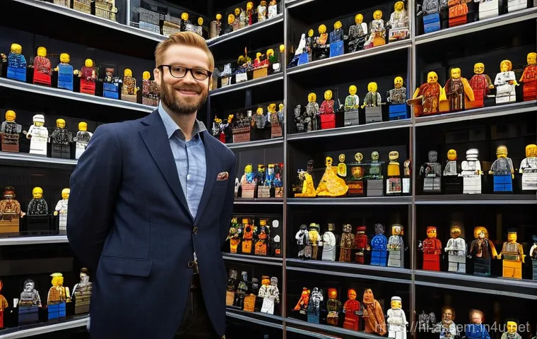 레고 브릭 가격 계산법 - **Prompt 1: A Collector's Prized LEGO Collection**
"An adult collector, dressed in smart casual ...