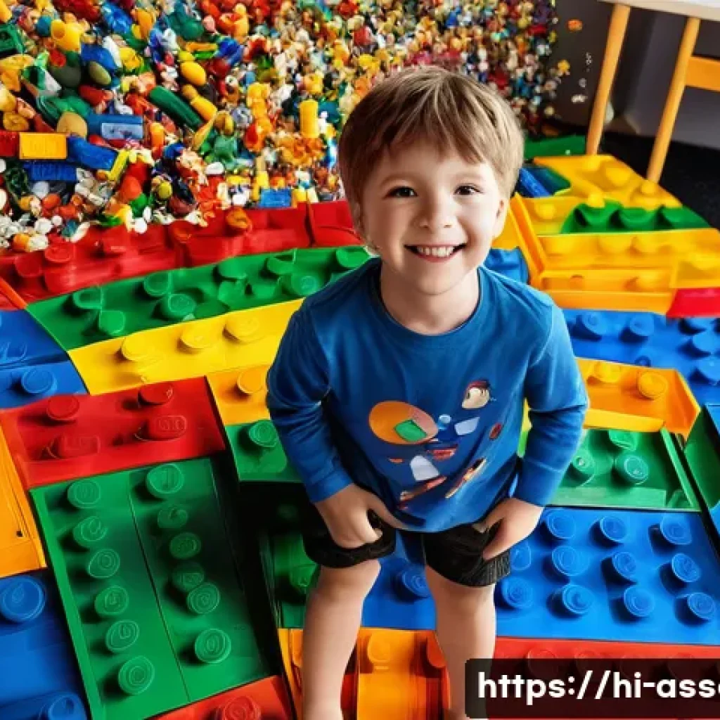 레고를 활용한 창작 놀이 방법 - **Prompt 1: The Architect of Dreams**
"A vibrant, dynamic shot of a creative 8-year-old child, g...