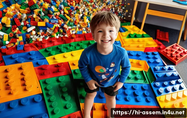 레고를 활용한 창작 놀이 방법 - **Prompt 1: The Architect of Dreams**
"A vibrant, dynamic shot of a creative 8-year-old child, g...